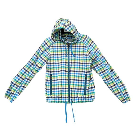 Columbia Jackets & Blazers - Columbia Sportswear Plaid Full Zip Jacket Women's M Hooded Pockets Drawstring